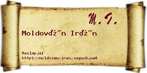 Moldován Irén névjegykártya