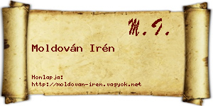 Moldován Irén névjegykártya