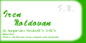 iren moldovan business card